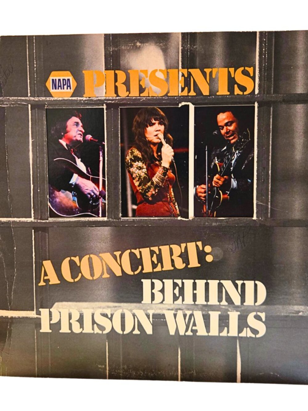 Napa Presents A Concert: Behind Prison Walls LP Johnny Cash Roy Clark Ronstadt